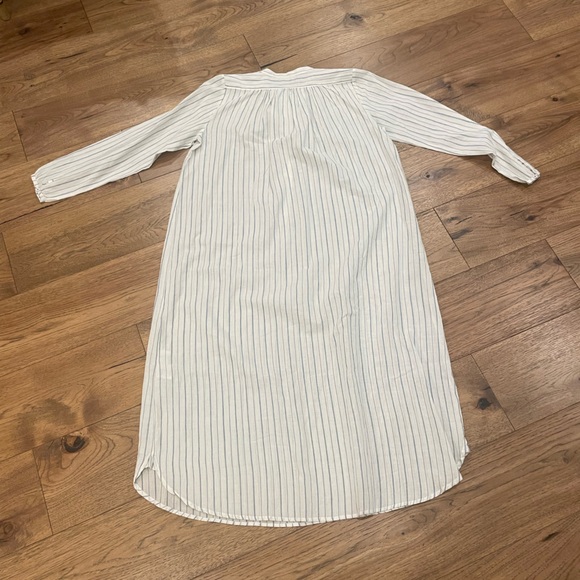 Scarlett Blue and White Striped long dress - Picture 2 of 3